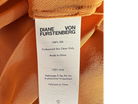 Diane Von Furstenberg DVF Orange Crepe De Chine Silk Wrap Blouse Top - House Of Huntington