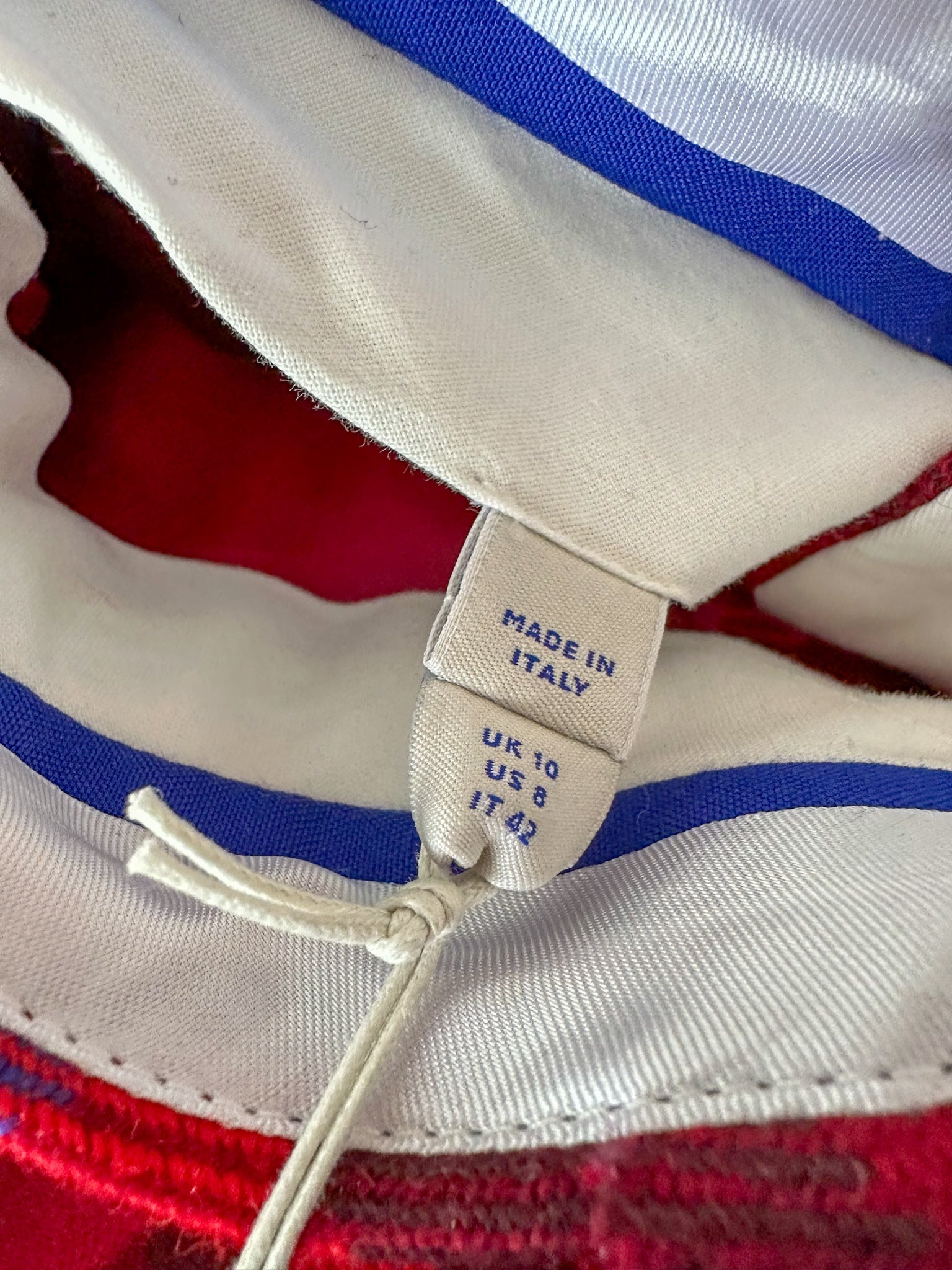 Pantalon droit taille mi-haute en laine rouge à carreaux Burberry