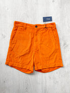 Drake's Fatigue Orange Cotton Corduroy Needlecord Shorts - House Of Huntington