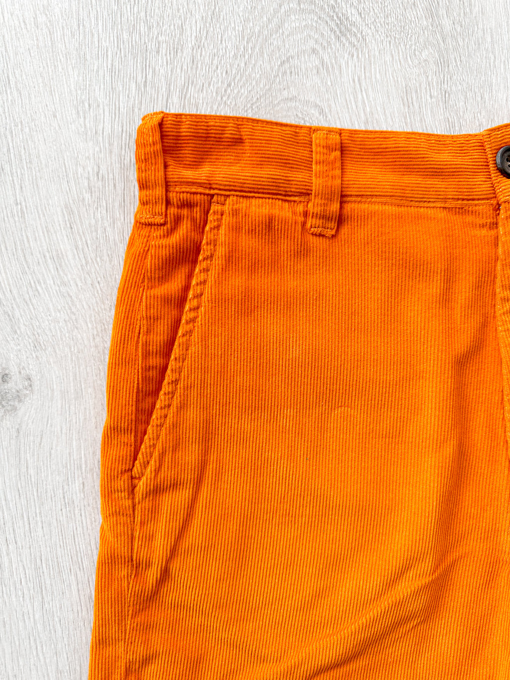 Drake's Fatigue Orange Cotton Corduroy Needlecord Shorts - House Of Huntington