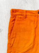 Drake's Fatigue Orange Cotton Corduroy Needlecord Shorts - House Of Huntington