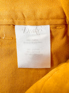 Drake's Fatigue Mustard Yellow Cotton Corduroy Needlecord Shorts - House Of Huntington