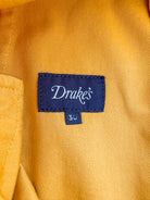 Drake's Fatigue Mustard Yellow Cotton Corduroy Needlecord Shorts - House Of Huntington