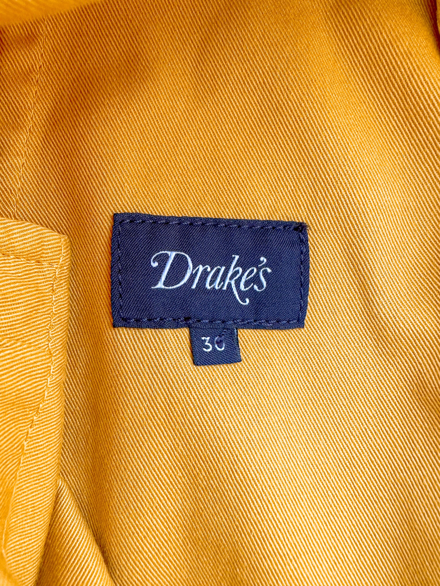 Drake's Fatigue Mustard Yellow Cotton Corduroy Needlecord Shorts - House Of Huntington