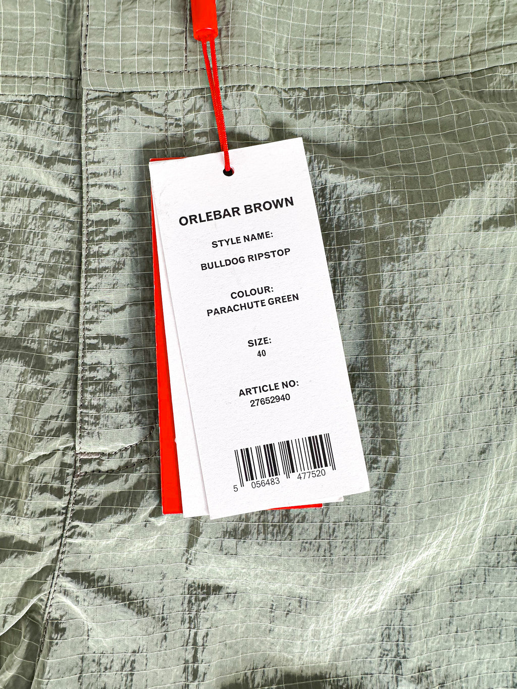 Orlebar Brown Bulldog Ripstop Parachute Green Swim Shorts