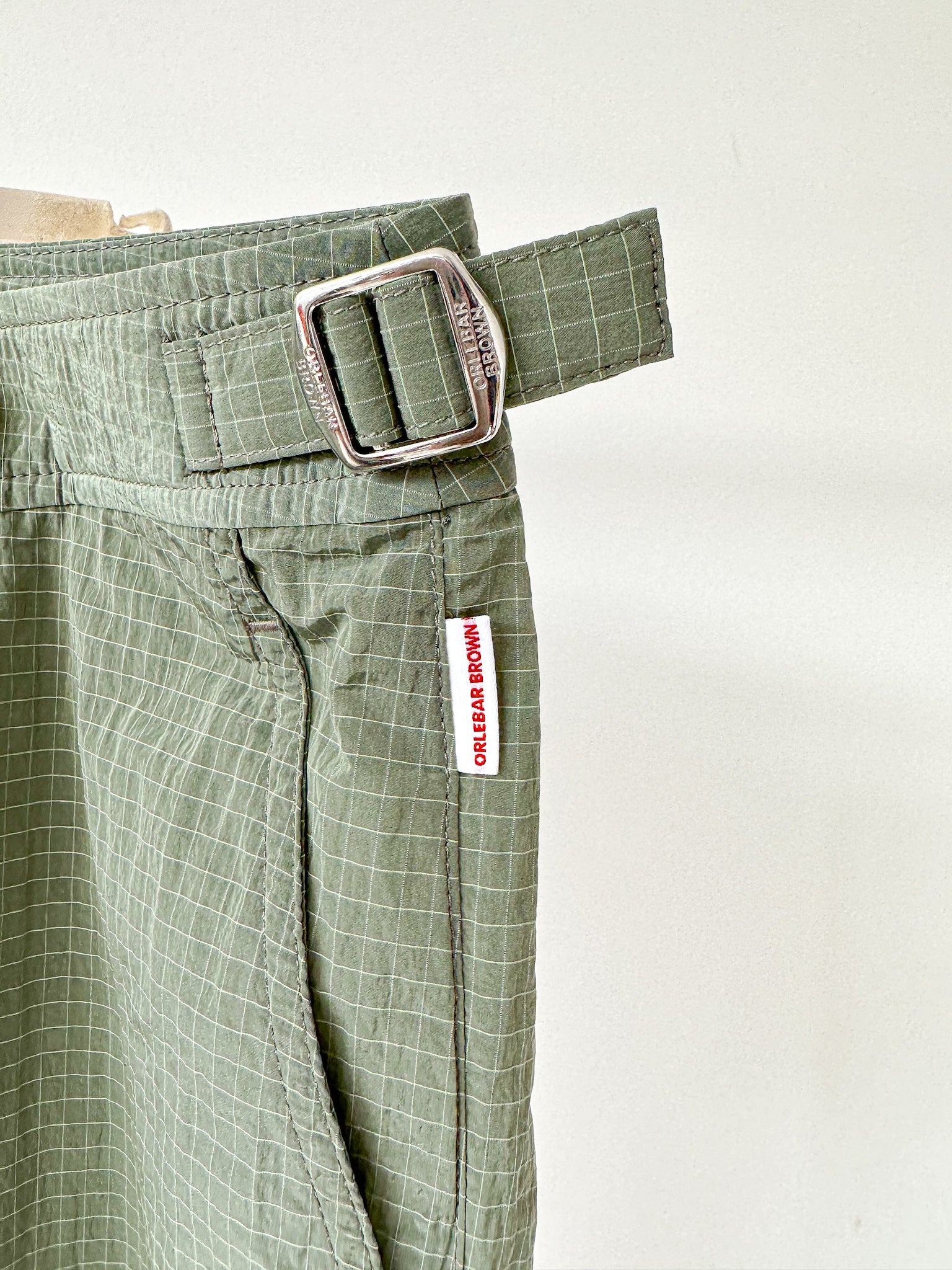 Orlebar Brown Bulldog Ripstop Parachute Green Swim Shorts