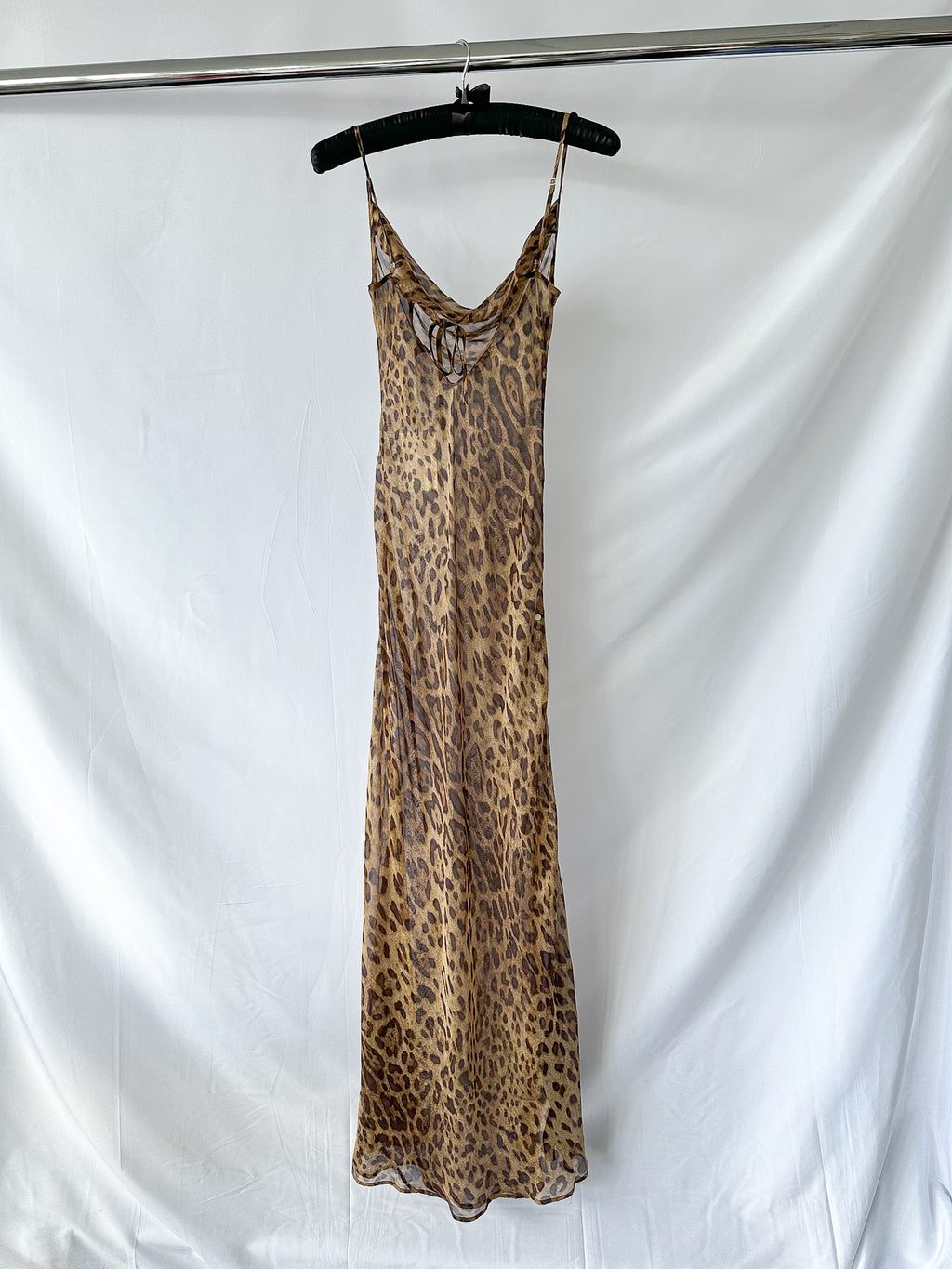 Rat and Boa Valentina Silk Leopard Print Maxi Dress