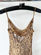 Rat and Boa Valentina Silk Leopard Print Maxi Dress