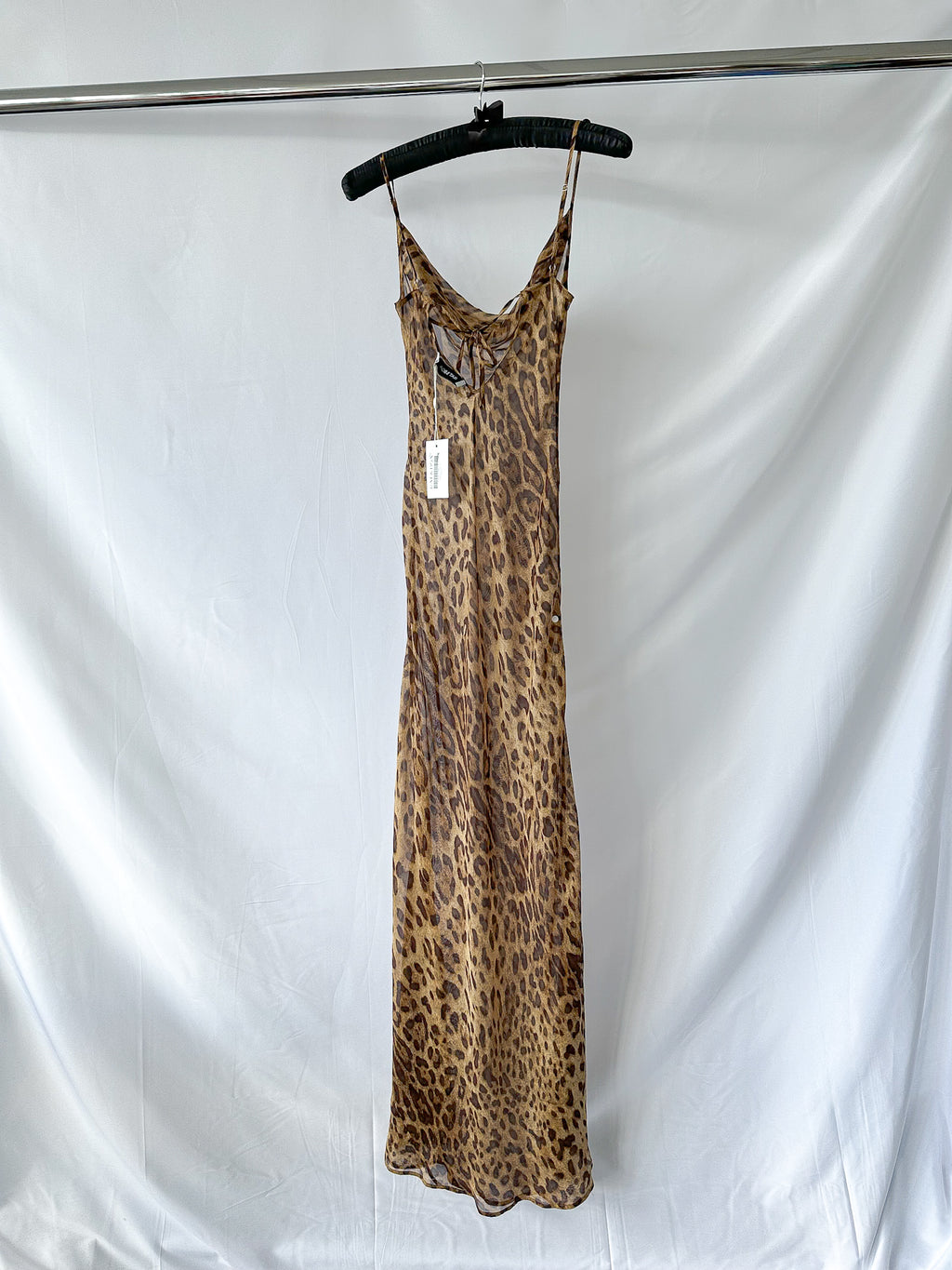 Rat and Boa Valentina Silk Leopard Print Maxi Dress