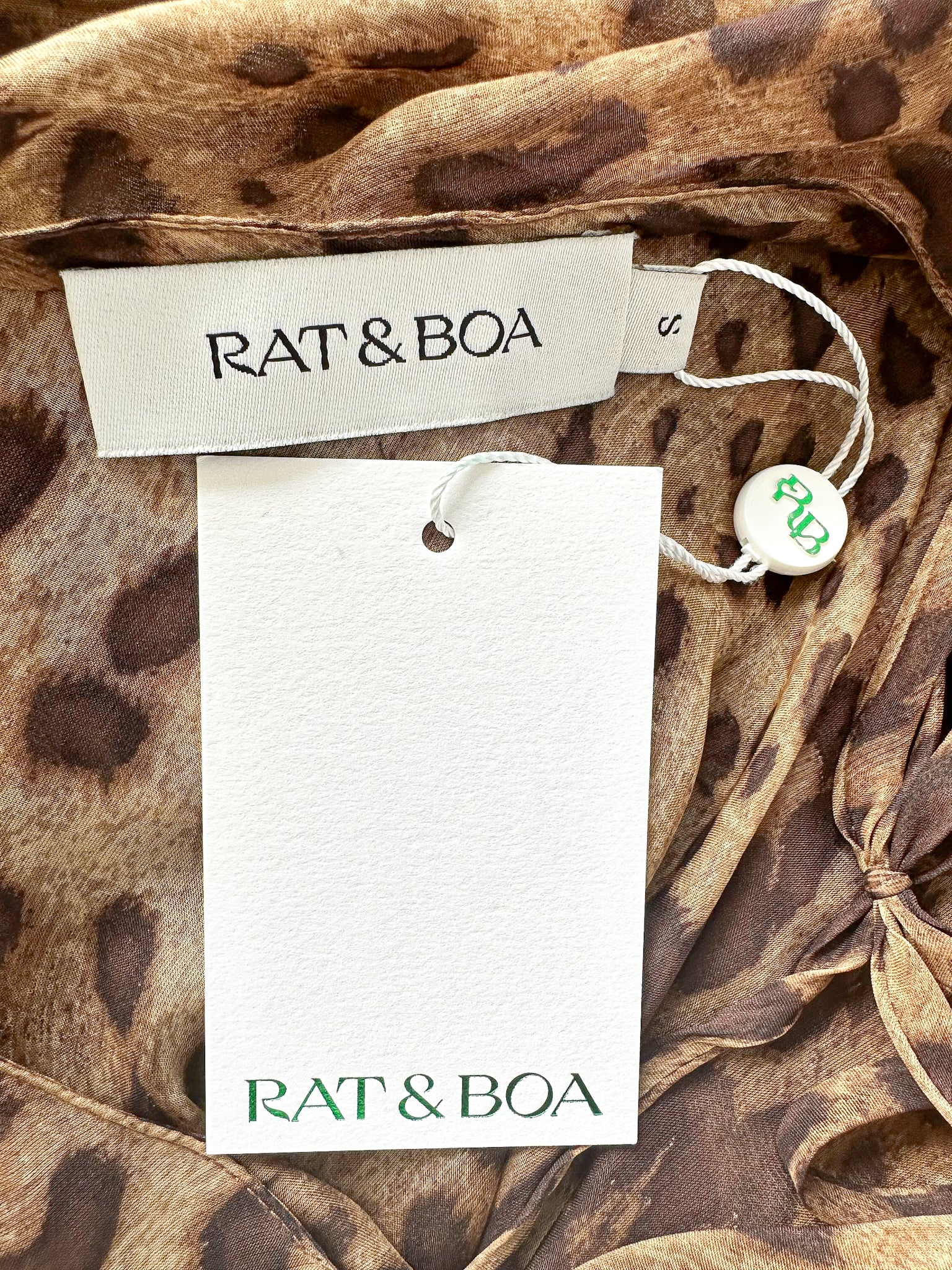 Rat and Boa Valentina Silk Leopard Print Maxi Dress