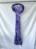 Rat and Boa Lucille Blue Iris Orchid Ruffle Maxi Dress