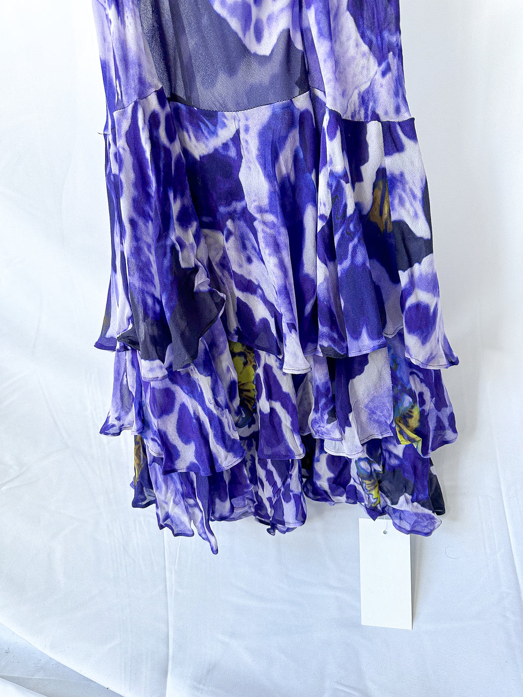 Rat and Boa Lucille Blue Iris Orchid Ruffle Maxi Dress