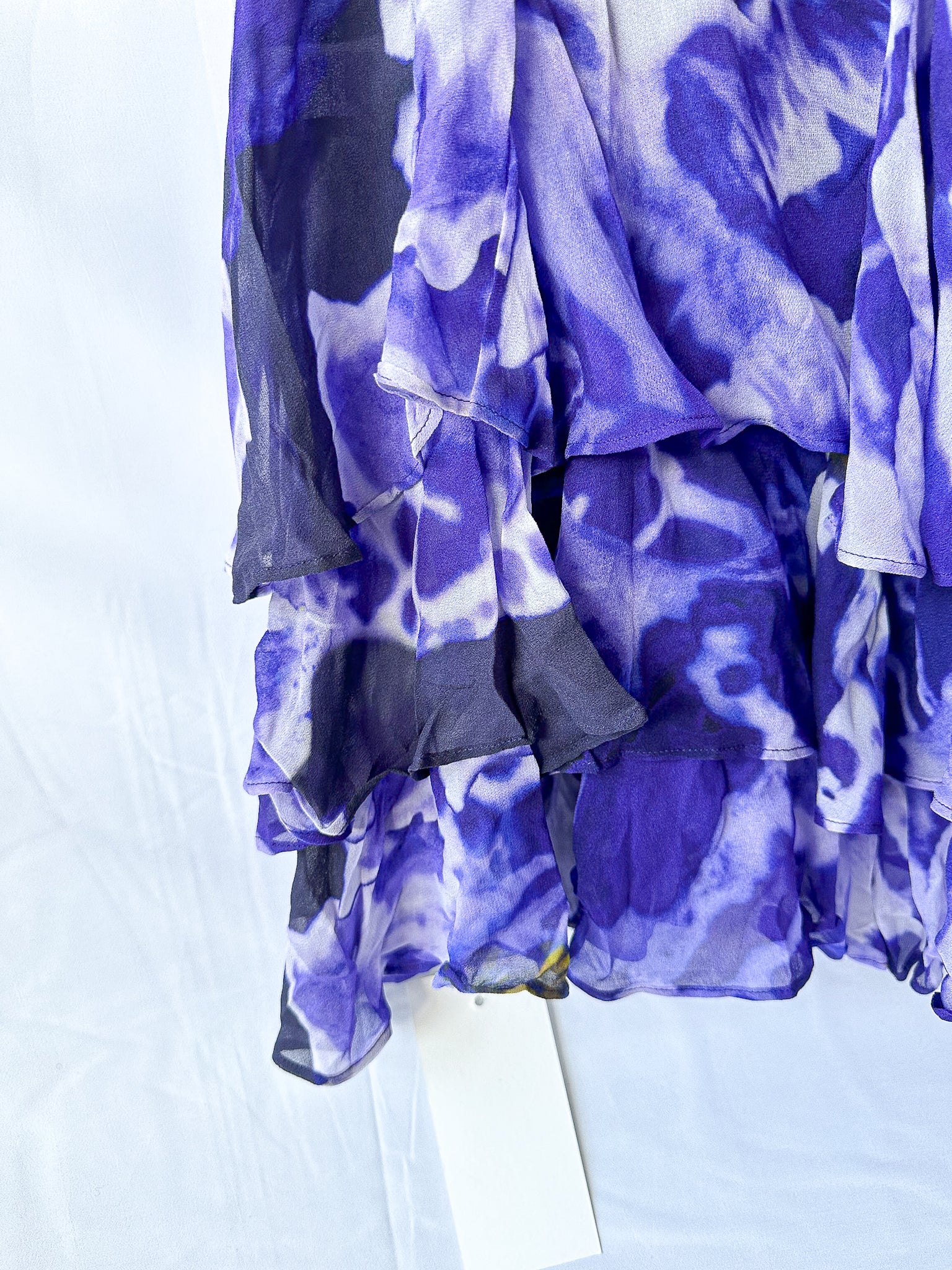 Rat and Boa Lucille Blue Iris Orchid Ruffle Maxi Dress