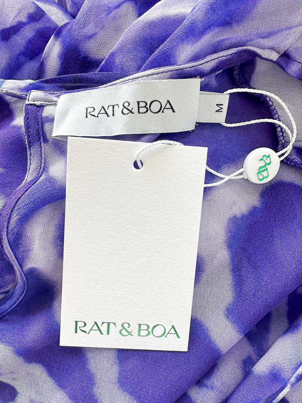 Rat and Boa Lucille Blue Iris Orchid Ruffle Maxi Dress