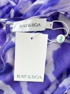 Rat and Boa Lucille Blue Iris Orchid Ruffle Maxi Dress