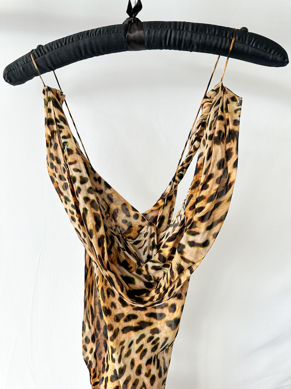 Rat and Boa Laviza Leopard Print Slip Maxi Dress
