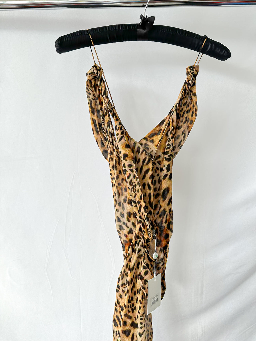Rat and Boa Laviza Leopard Print Slip Maxi Dress