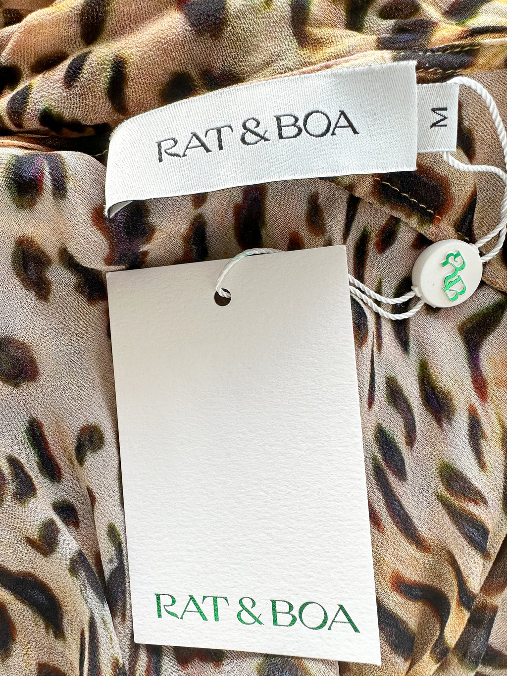 Rat and Boa Laviza Leopard Print Slip Maxi Dress