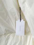 Nina Ricci White Duck Down Puffer Padded Logo Oversized Coat