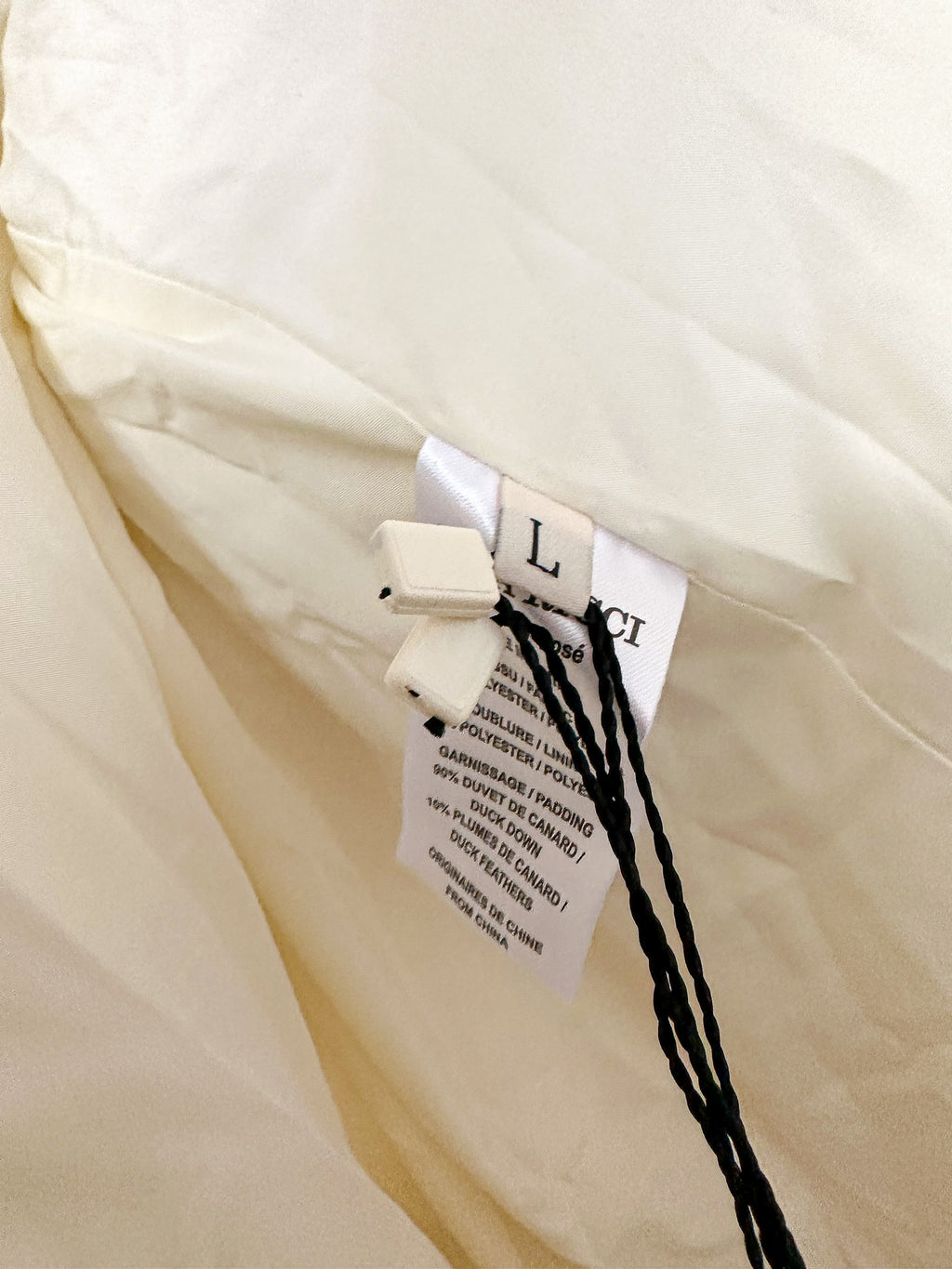 Nina Ricci White Duck Down Puffer Padded Logo Oversized Coat