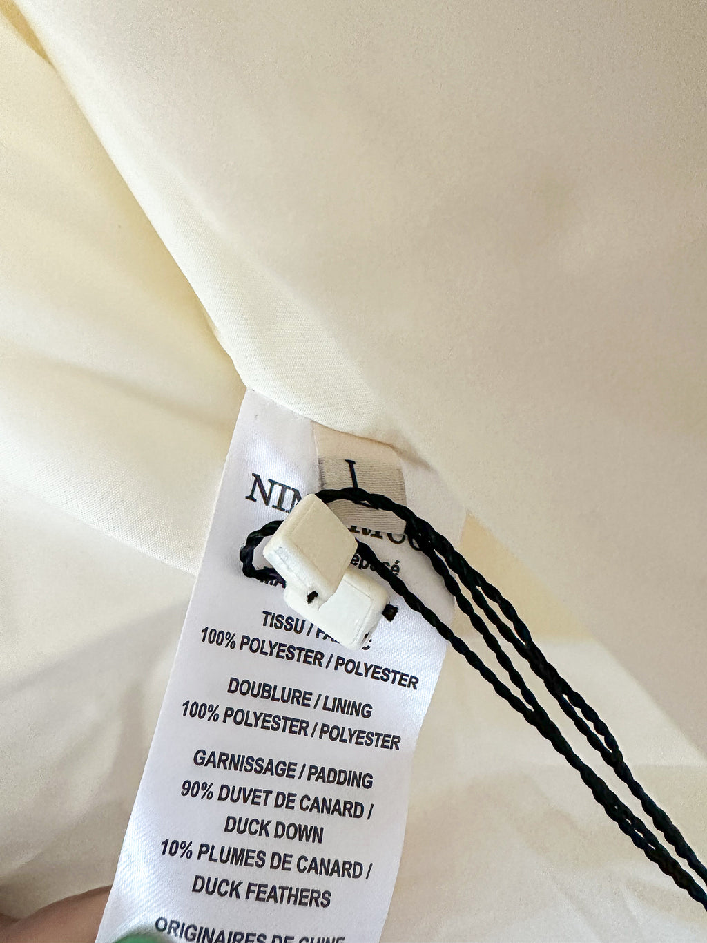 Nina Ricci White Duck Down Puffer Padded Logo Oversized Coat