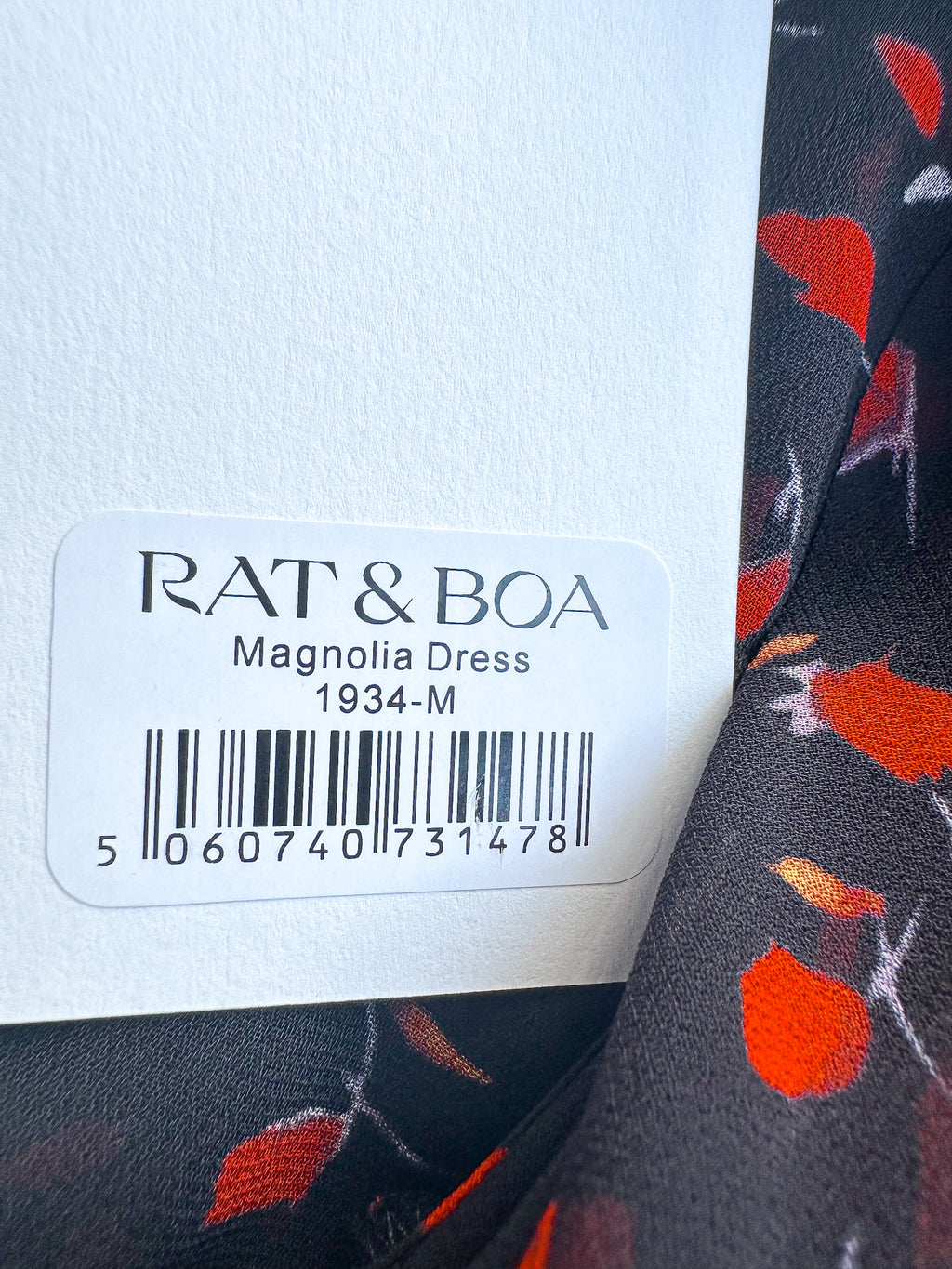 Rat and Boa Magnolia Red Floral Boho Maxi Dress