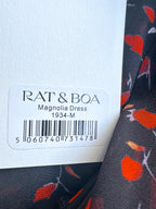 Rat and Boa Magnolia Red Floral Boho Maxi Dress