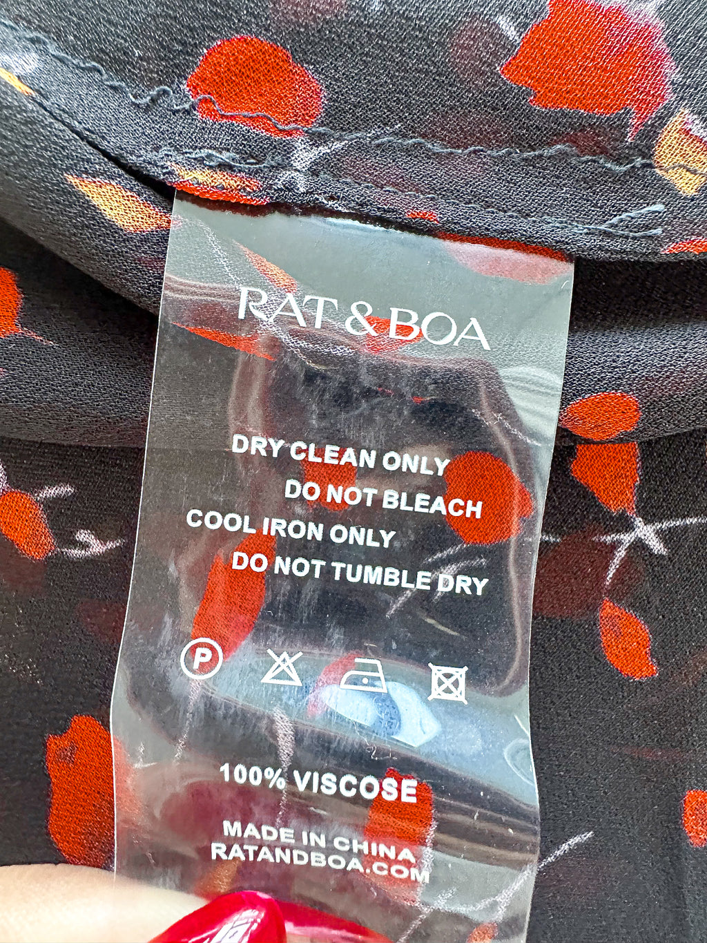 Rat and Boa Magnolia Red Floral Boho Maxi Dress