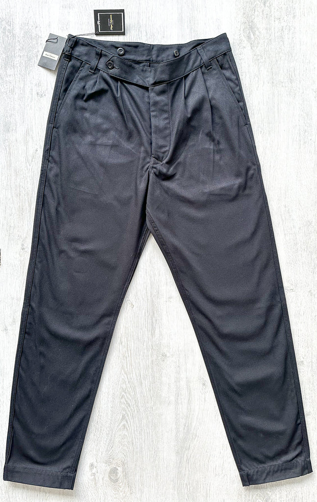 Nigel Cabourn Black Tapered Chino Cavalry Twill Drill Pants Trousers