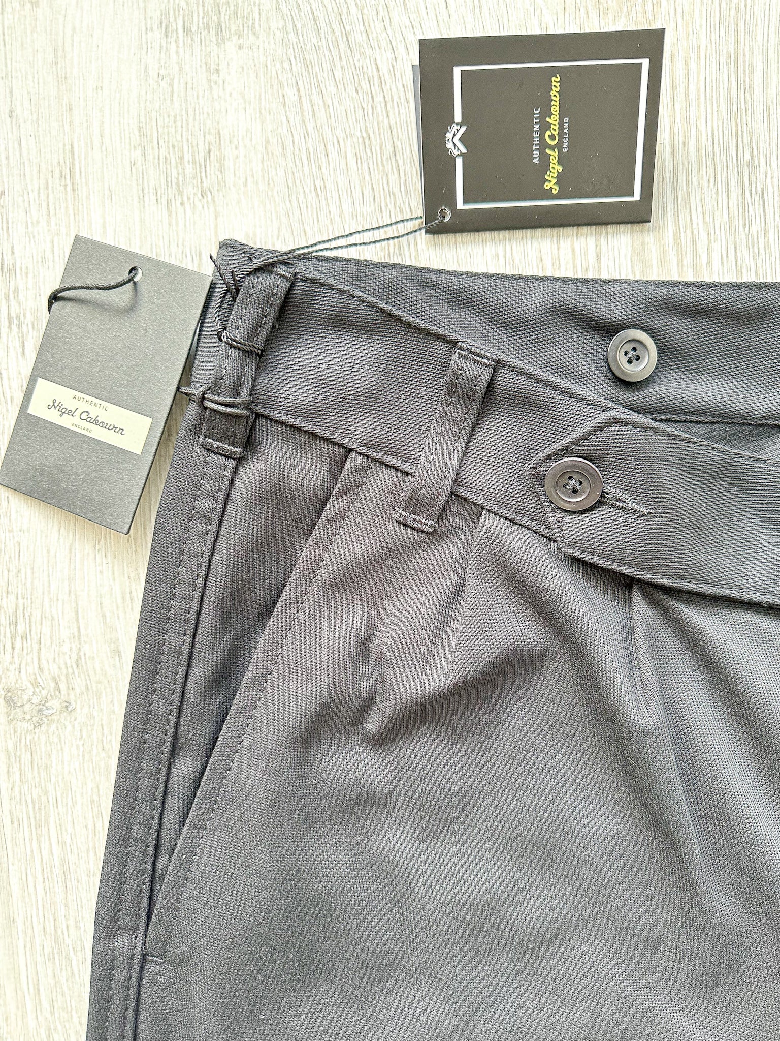 Nigel Cabourn Black Tapered Chino Cavalry Twill Drill Pants Trousers - House Of Huntington