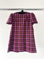 The Vampire's Wife The Wilma Red Tartan Plaid Check Print Shift Dress
