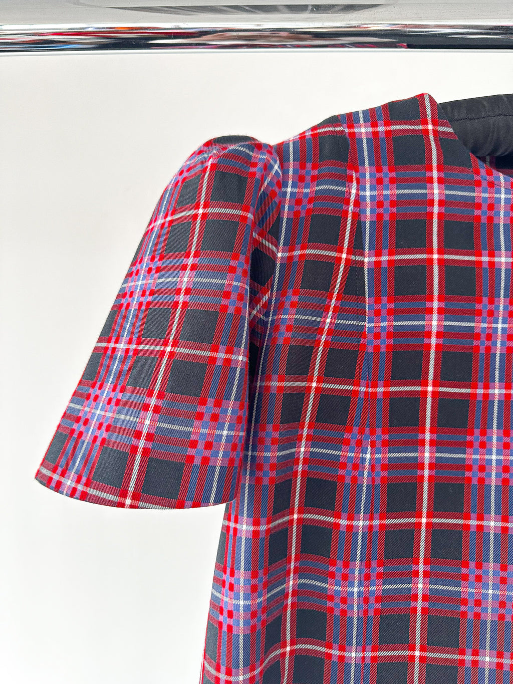 The Vampire's Wife The Wilma Red Tartan Plaid Check Print Shift Dress