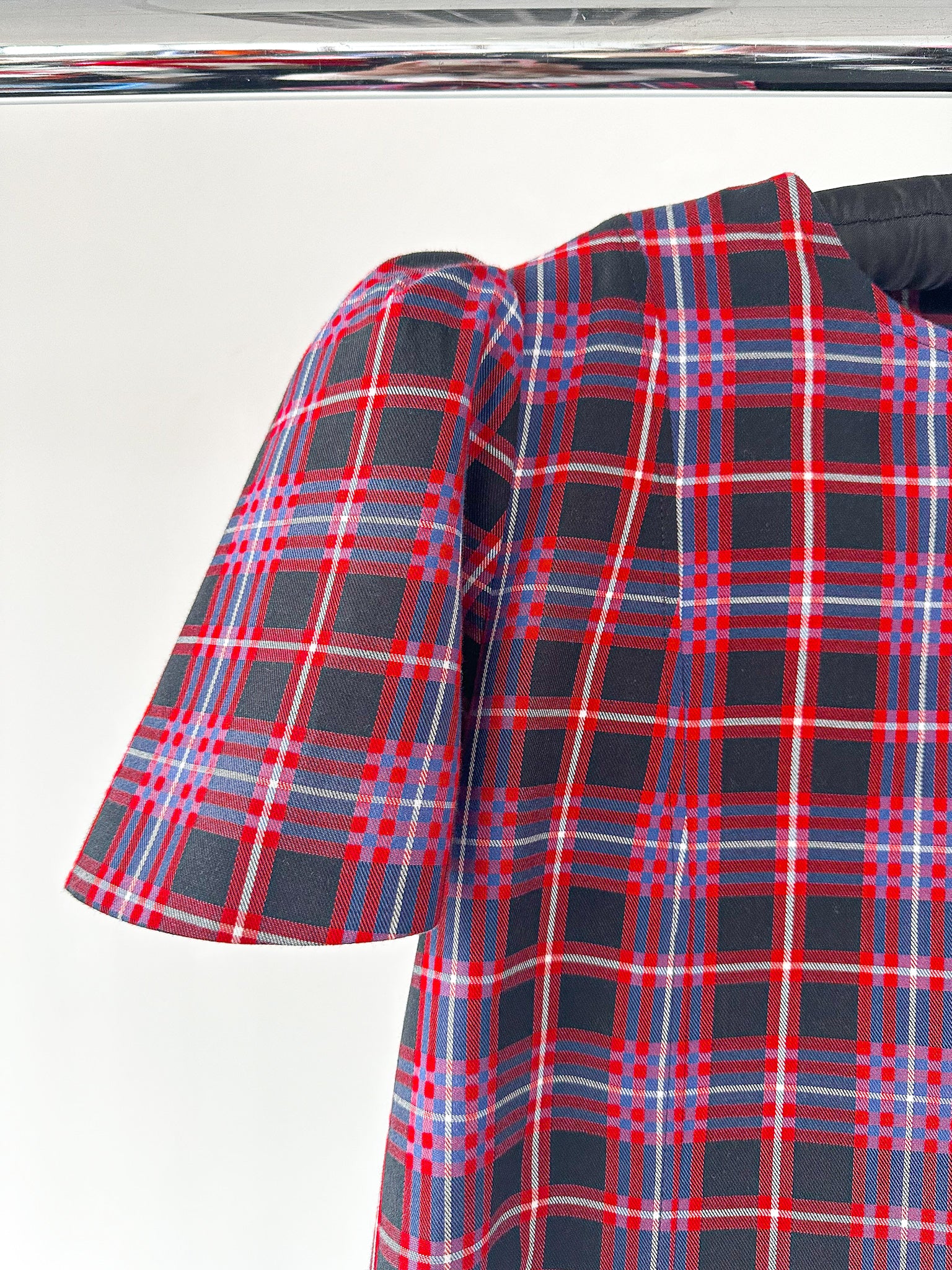 The Vampire's Wife The Wilma Red Tartan Plaid Check Print Shift Dress