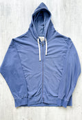 Nigel Cabourn Embroidered Broad Arrow Zip Hoody in Blue - House Of Huntington