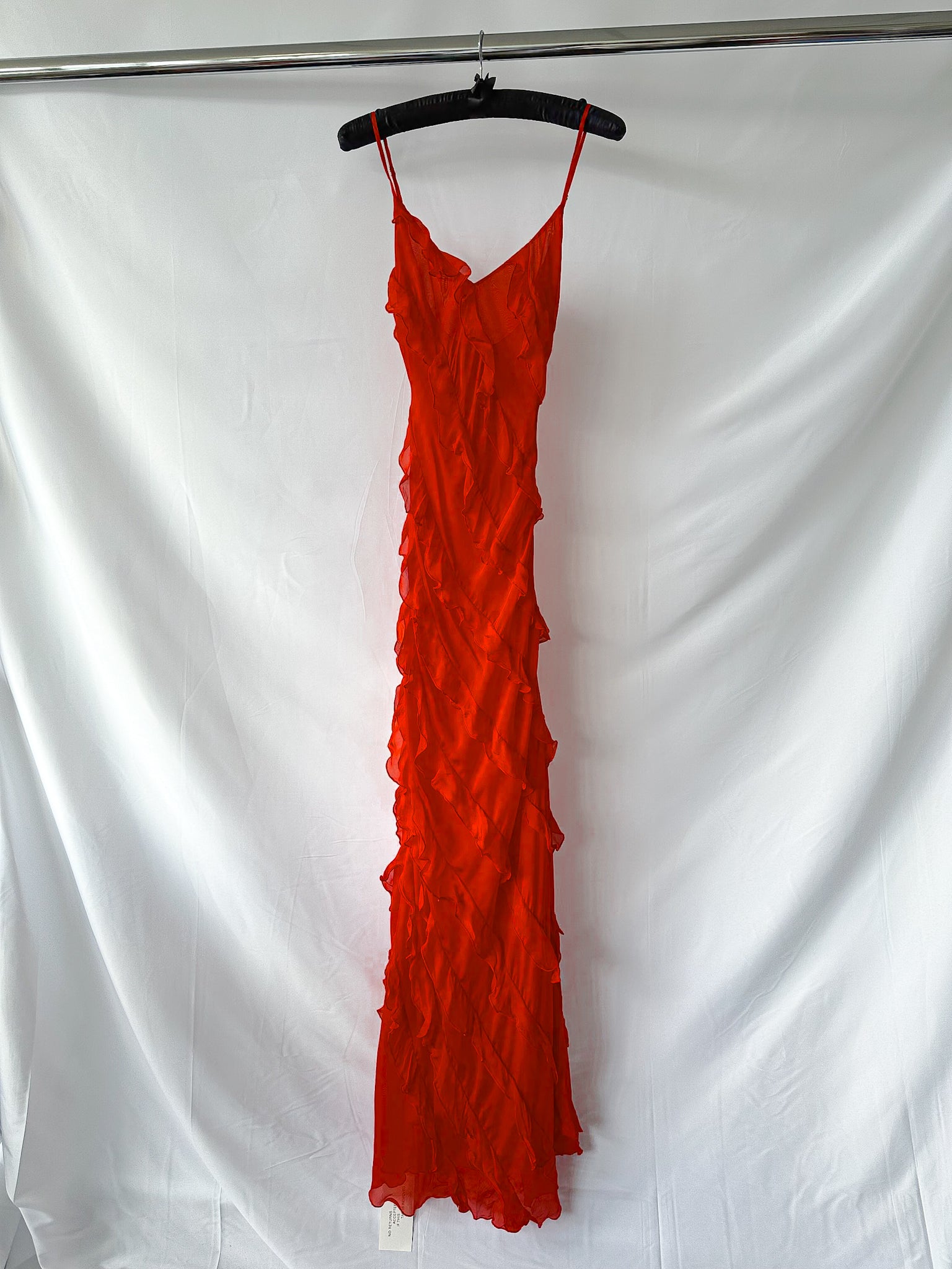 Rat and Boa Red Cecelia Silk Chiffon Maxi Dress