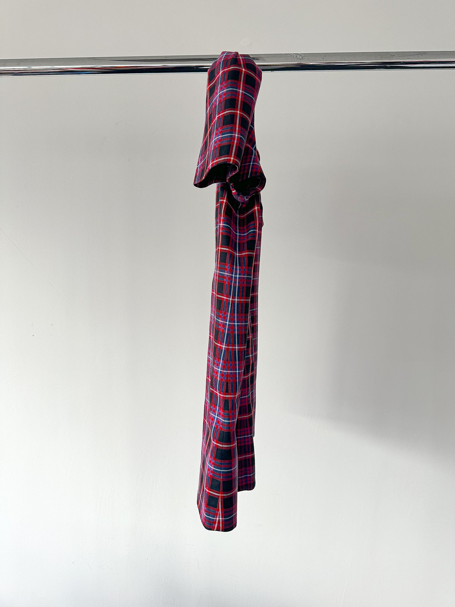 The Vampire's Wife The Wilma Red Tartan Plaid Check Print Shift Dress