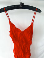 Rat and Boa Red Cecelia Silk Chiffon Maxi Dress