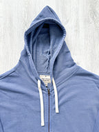 Nigel Cabourn Embroidered Broad Arrow Zip Hoody in Blue - House Of Huntington
