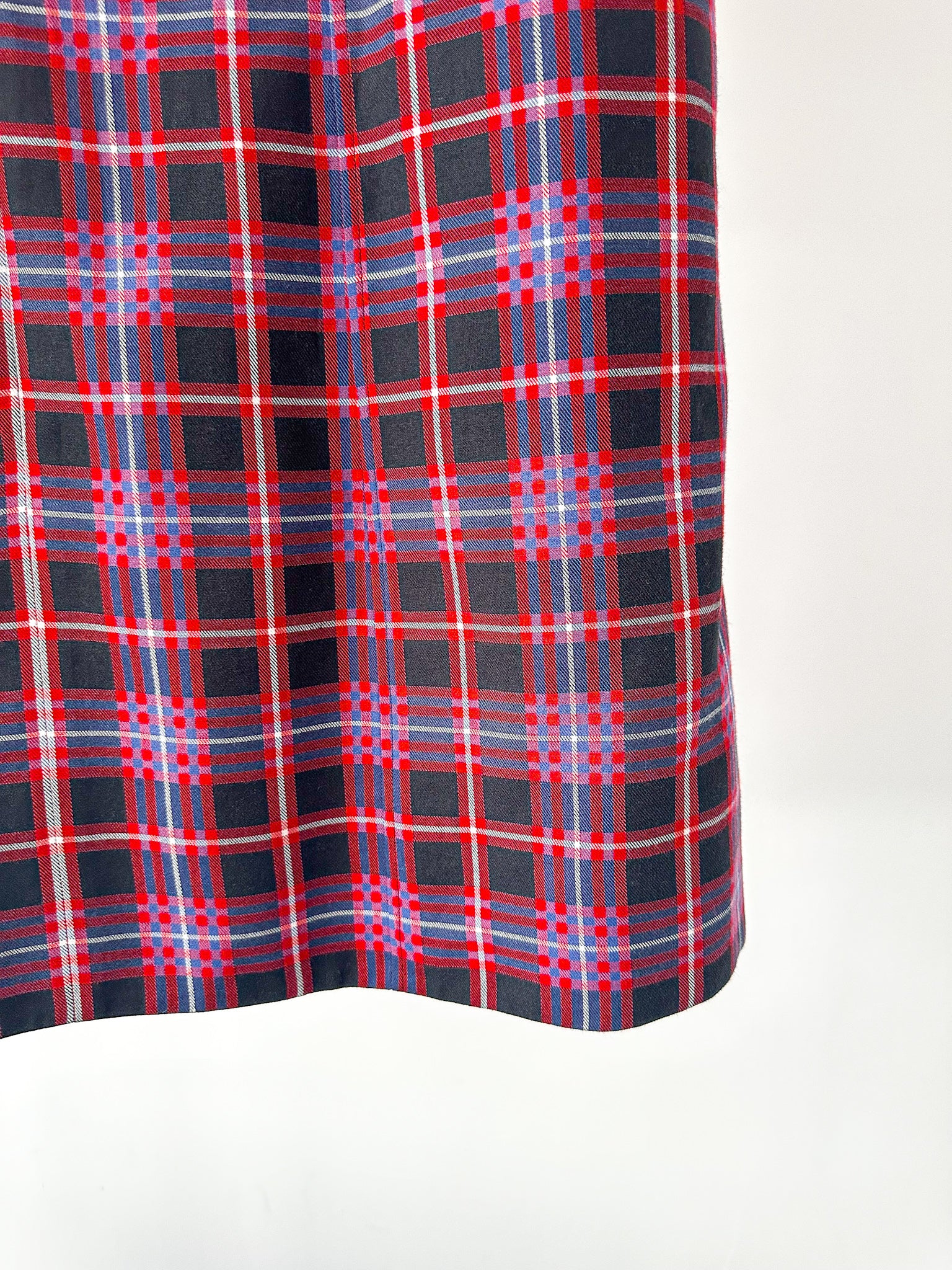 The Vampire's Wife The Wilma Red Tartan Plaid Check Print Shift Dress