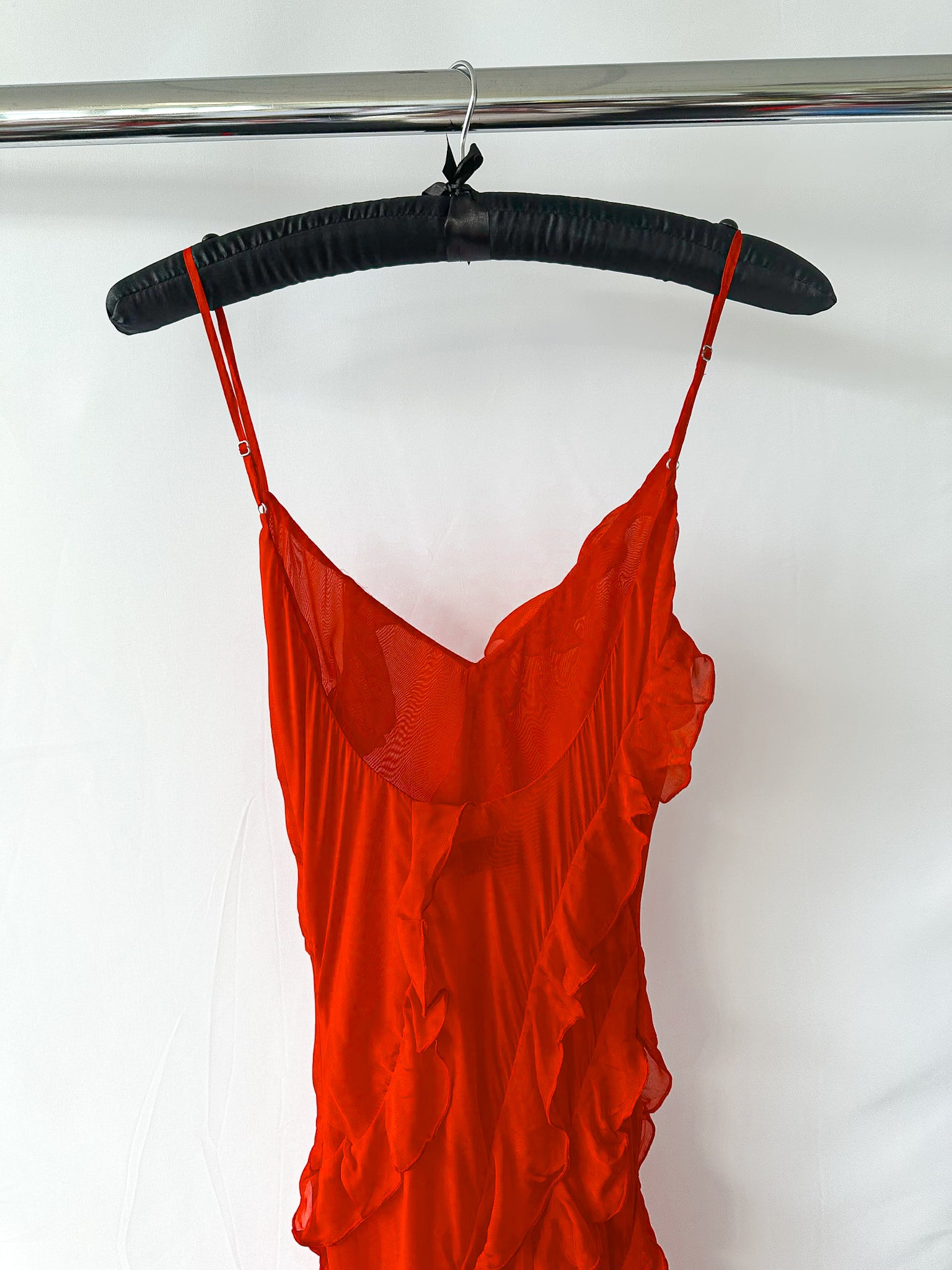 Rat and Boa Red Cecelia Silk Chiffon Maxi Dress