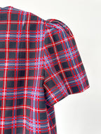 The Vampire's Wife The Wilma Red Tartan Plaid Check Print Shift Dress