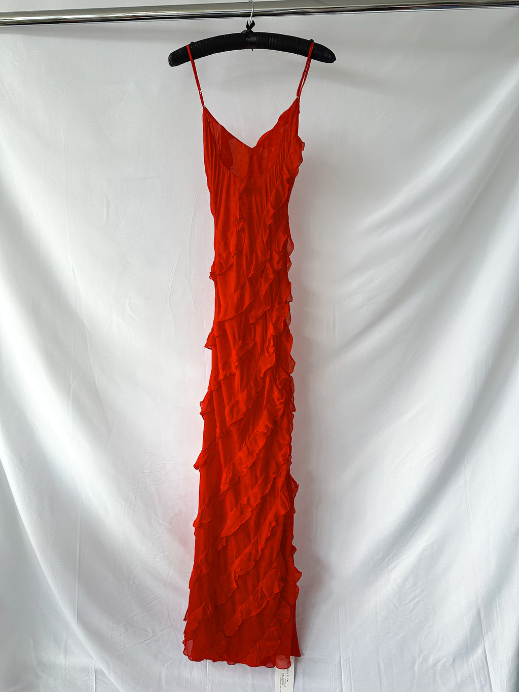 Rat and Boa Red Cecelia Silk Chiffon Maxi Dress
