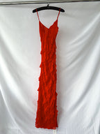 Rat and Boa Red Cecelia Silk Chiffon Maxi Dress