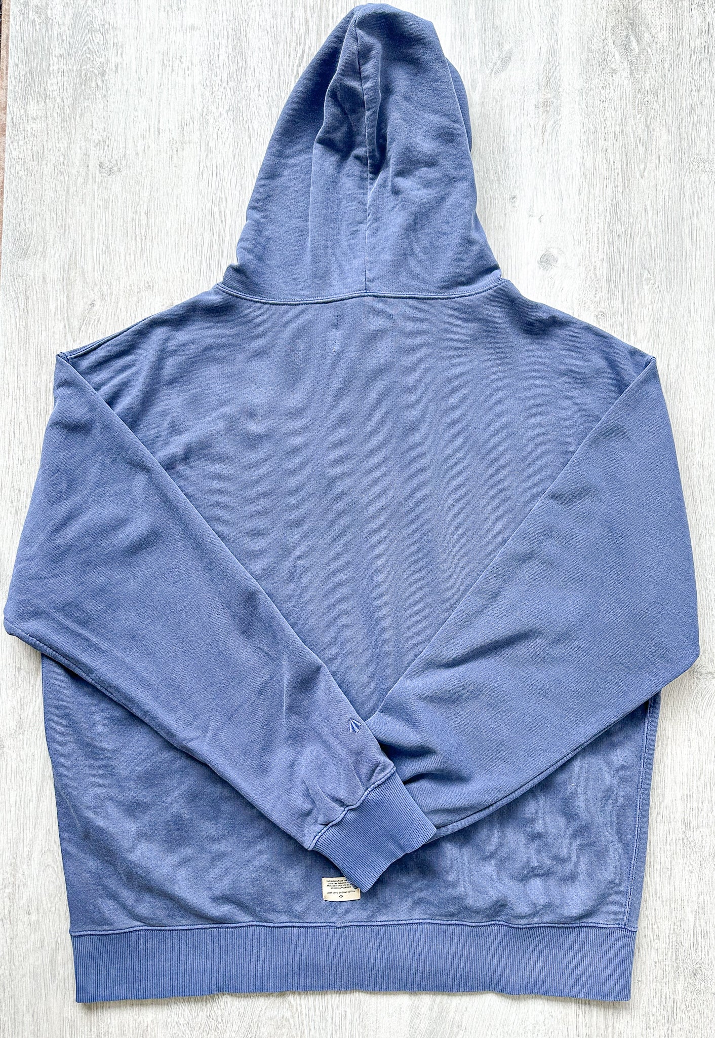 Nigel Cabourn Embroidered Broad Arrow Zip Hoody in Blue - House Of Huntington