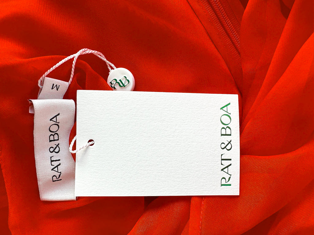 Rat and Boa Red Cecelia Silk Chiffon Maxi Dress