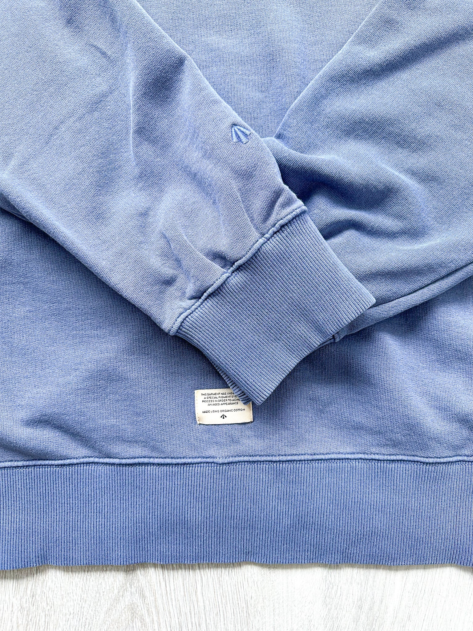 Nigel Cabourn Embroidered Broad Arrow Zip Hoody in Blue - House Of Huntington