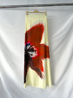 Trägerloses Maxikleid mit Orchideen-Print und Gürteldetail auf der Rückseite – Rat and Boa