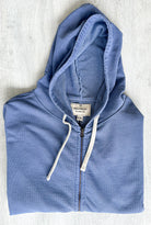 Nigel Cabourn Embroidered Broad Arrow Zip Hoody in Blue - House Of Huntington