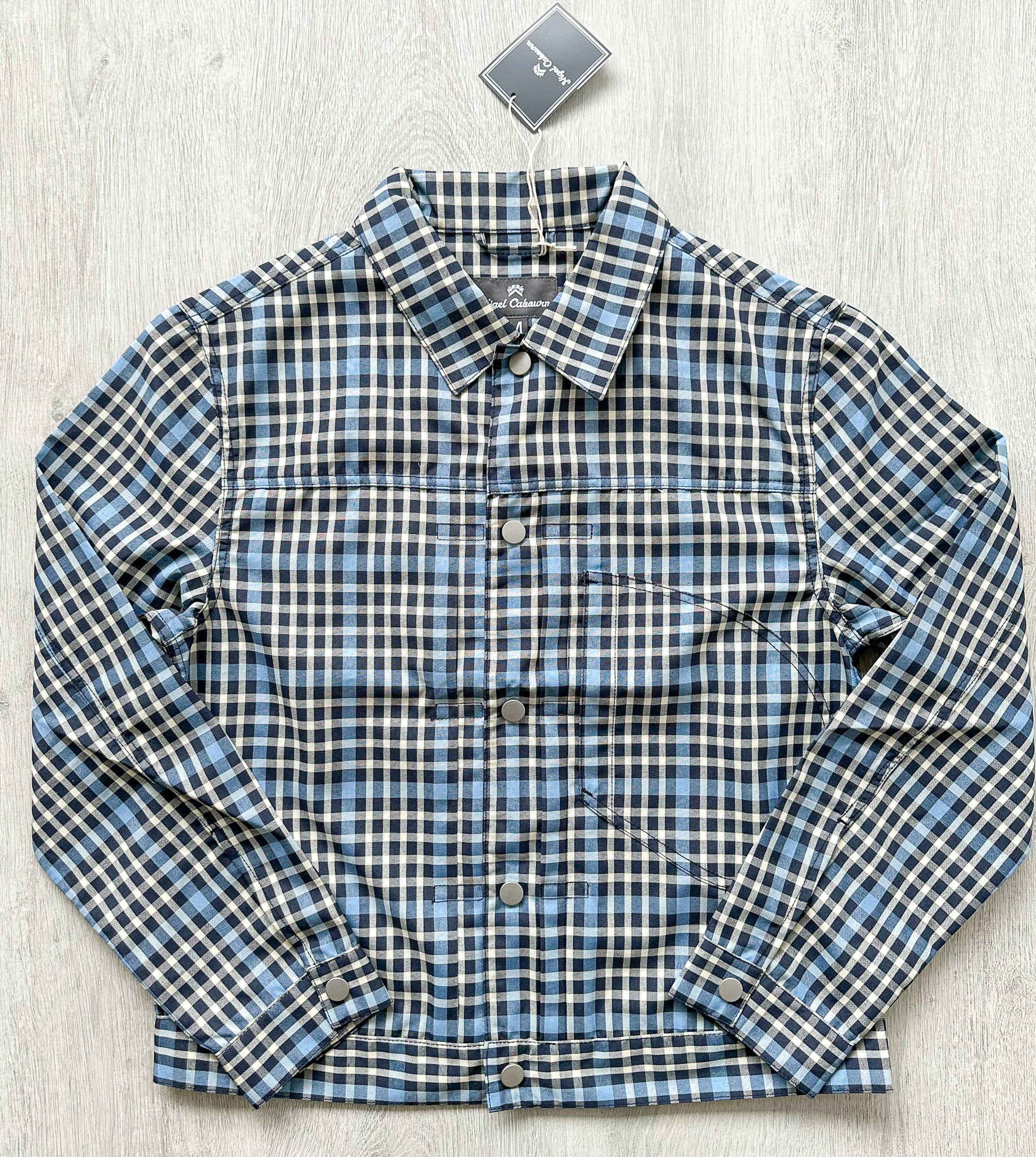 Nigel Cabourn Japanese S Type 1 Jacket Blue Checked - House Of Huntington