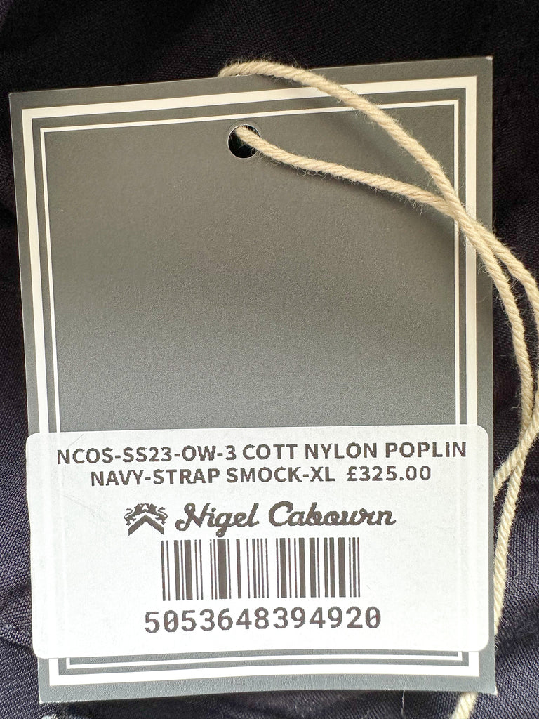 Nigel Cabourn Navy Blue Cotton Nylon Poplin Smock Jacket